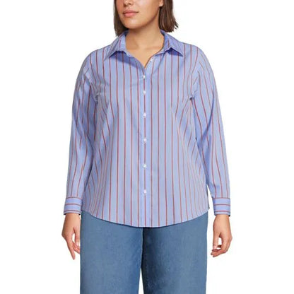 No Iron Button Front Shirt