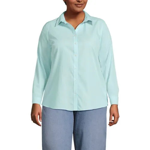 No Iron Button Front Shirt