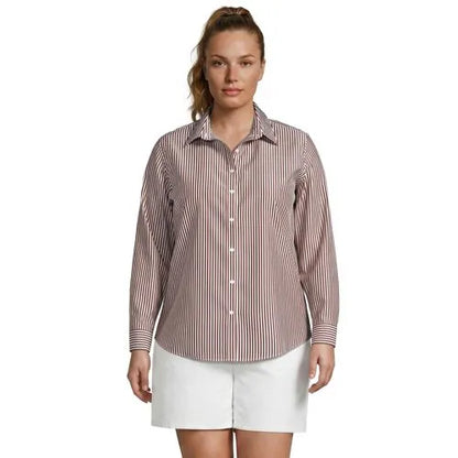 No Iron Button Front Shirt