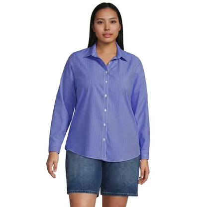 No Iron Button Front Shirt