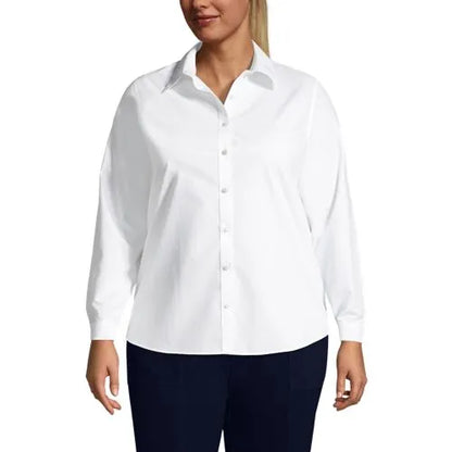 No Iron Button Front Shirt
