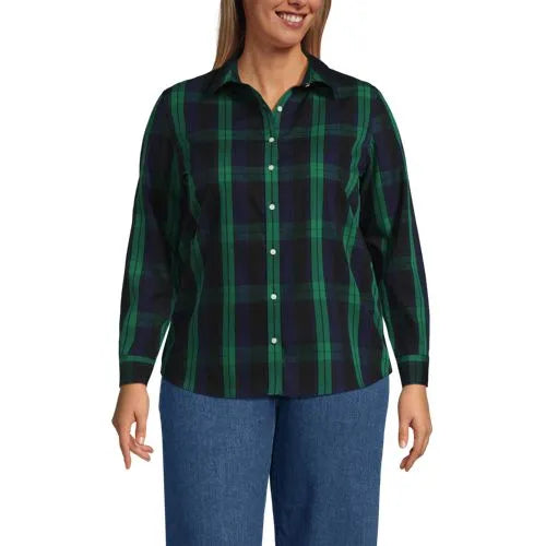 No Iron Button Front Shirt