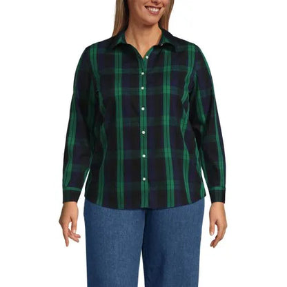 No Iron Button Front Shirt