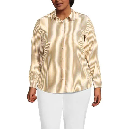 No Iron Button Front Shirt