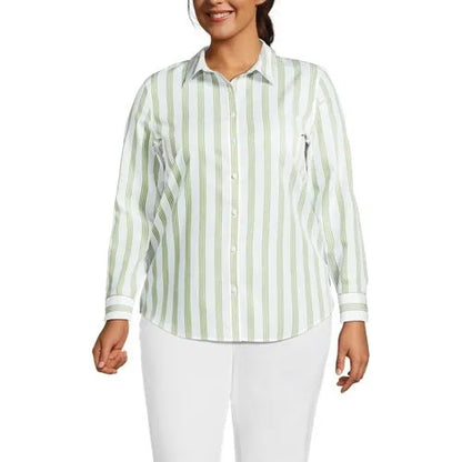 No Iron Button Front Shirt