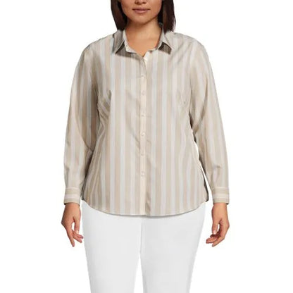 No Iron Button Front Shirt