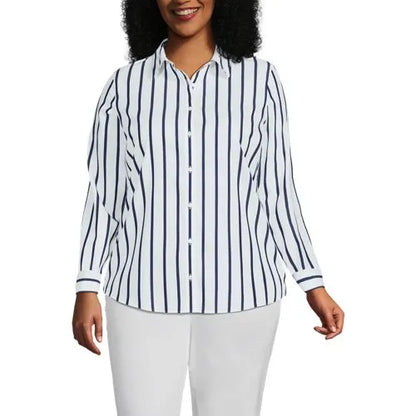No Iron Button Front Shirt