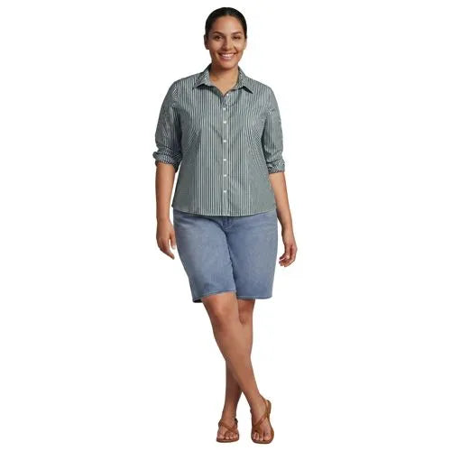 No Iron Button Front Shirt