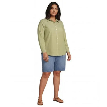 No Iron Button Front Shirt