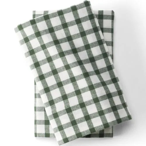 Comfy Super Soft Cotton Flannel Plaid Bed Sheet Set - 5oz