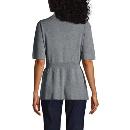 Women's Turtle Neck Peplum Sweater