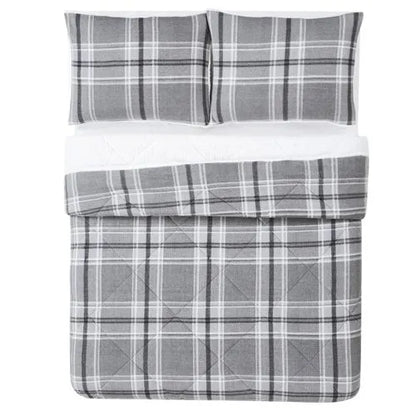 Cannon Cozy Teddy Plaid Print Comforter Set