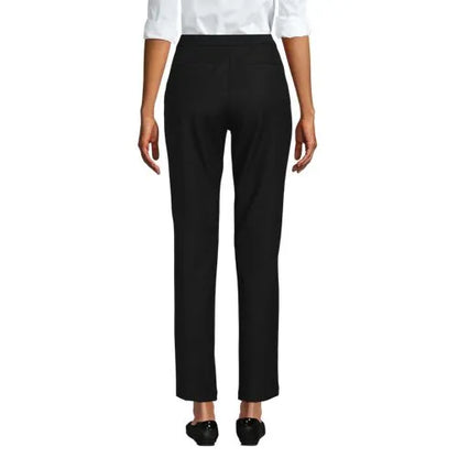 Women's High Rise Bi Stretch Pintuck Pencil Ankle Pants