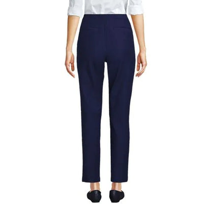 Women's High Rise Bi Stretch Pintuck Pencil Ankle Pants