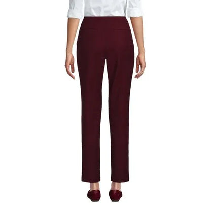 Women's High Rise Bi Stretch Pintuck Pencil Ankle Pants