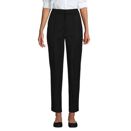 Women's High Rise Bi Stretch Pintuck Pencil Ankle Pants