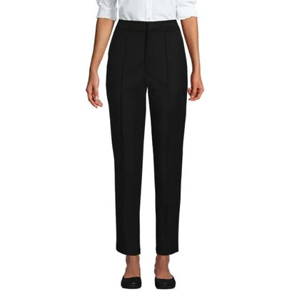 Women's High Rise Bi Stretch Pintuck Pencil Ankle Pants