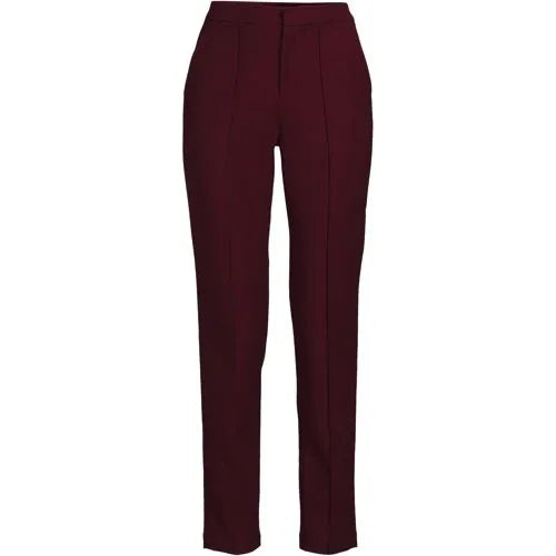Women's High Rise Bi Stretch Pintuck Pencil Ankle Pants