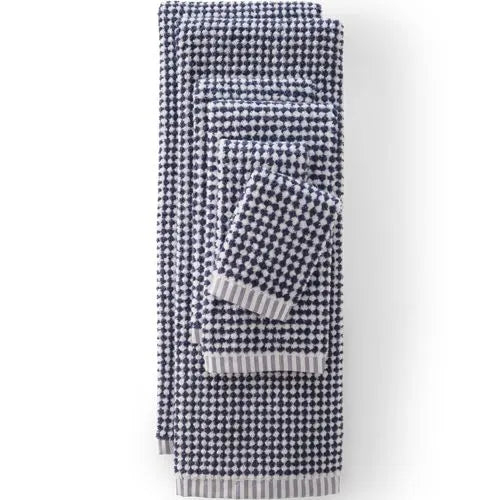 Quick-Dry Cotton Textured Gingham Bath Towel