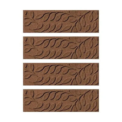 Matterly 8.5" x 30" Brittany Leaf Waterhog® Stair Treads - Set of 4