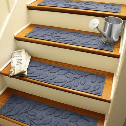 Matterly 8.5" x 30" Brittany Leaf Waterhog® Stair Treads - Set of 4