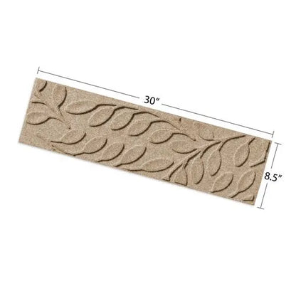 Matterly 8.5" x 30" Brittany Leaf Waterhog® Stair Treads - Set of 4
