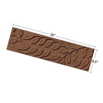 Matterly 8.5" x 30" Brittany Leaf Waterhog® Stair Treads - Set of 4