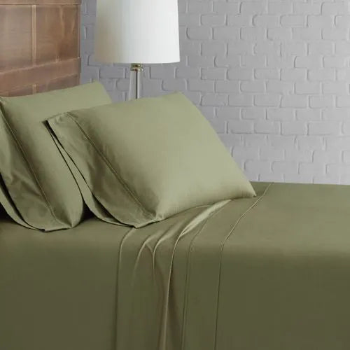 Cannon Solid Cotton Percale Sheet Set