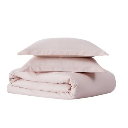 Cannon Solid Cotton Percale Duvet Cover Set