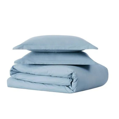 Cannon Solid Cotton Percale Duvet Cover Set