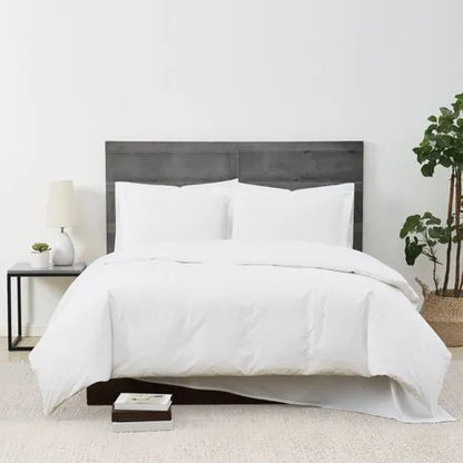 Cannon Solid Cotton Percale Duvet Cover Set