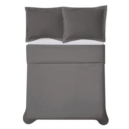 Cannon Solid Cotton Percale Duvet Cover Set
