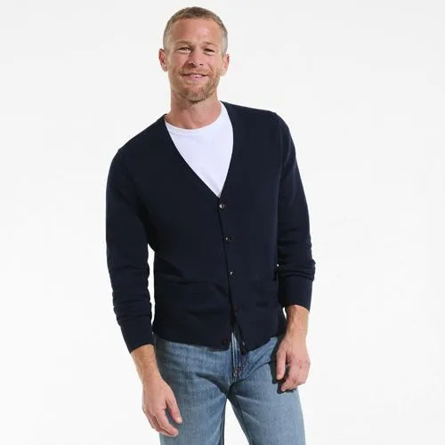 Men's Fine Gauge Cotton Cardigan