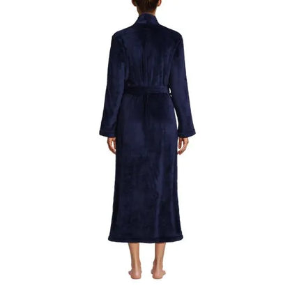 Women's Cozy Plush Long Wrap Robe