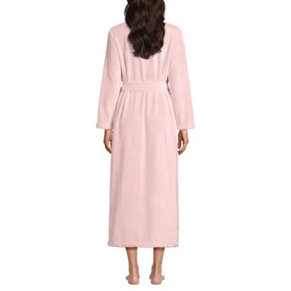 Women's Cozy Plush Long Wrap Robe