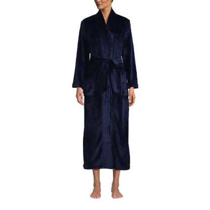 Women's Cozy Plush Long Wrap Robe