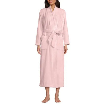 Women's Cozy Plush Long Wrap Robe