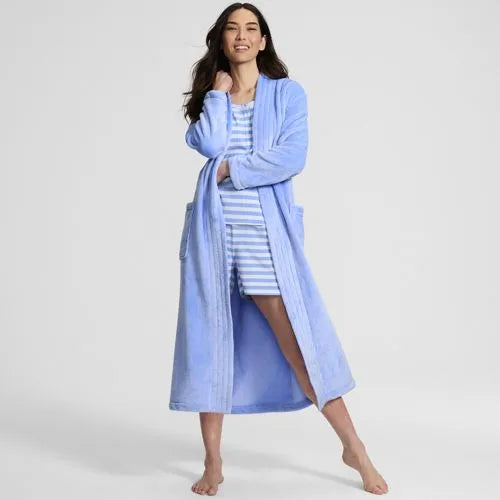Women's Cozy Plush Long Wrap Robe