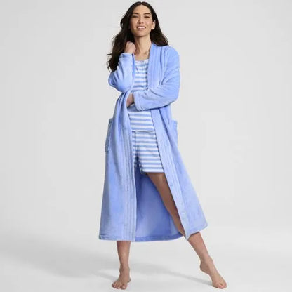 Women's Cozy Plush Long Wrap Robe