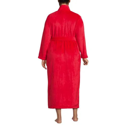 Women's Cozy Plush Long Wrap Robe