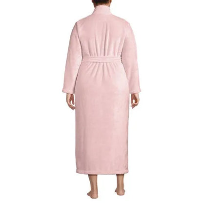 Women's Cozy Plush Long Wrap Robe