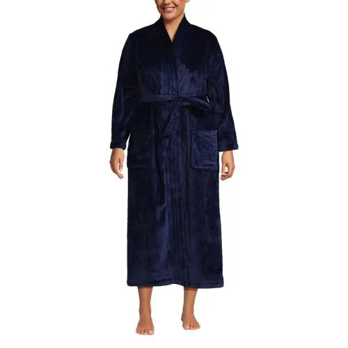 Women's Cozy Plush Long Wrap Robe