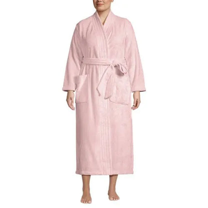 Women's Cozy Plush Long Wrap Robe