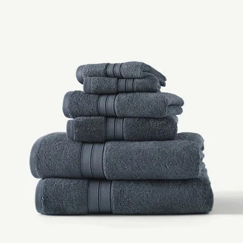 Blue Loom Liam Bleach Friendly Cotton 6 Piece Bath Towel Set