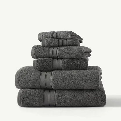 Blue Loom Liam Bleach Friendly Cotton 6 Piece Bath Towel Set