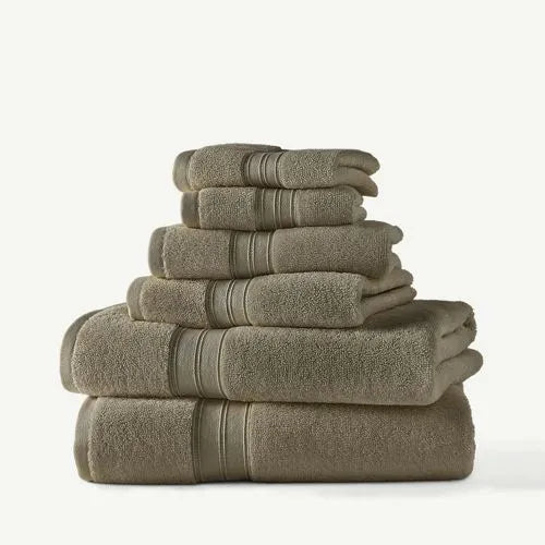 Blue Loom Liam Bleach Friendly Cotton 6 Piece Bath Towel Set