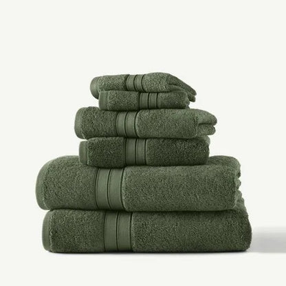 Blue Loom Liam Bleach Friendly Cotton 6 Piece Bath Towel Set