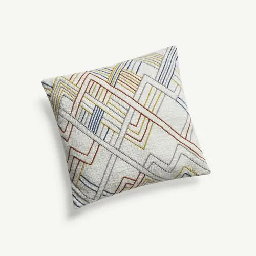 Blue Loom Savanah Lattice Cord Cotton Decorative Throw Pillow