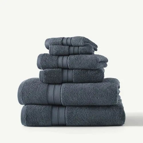 Blue Loom Liam Odor Resistant Cotton 6 Piece Bath Towel Set