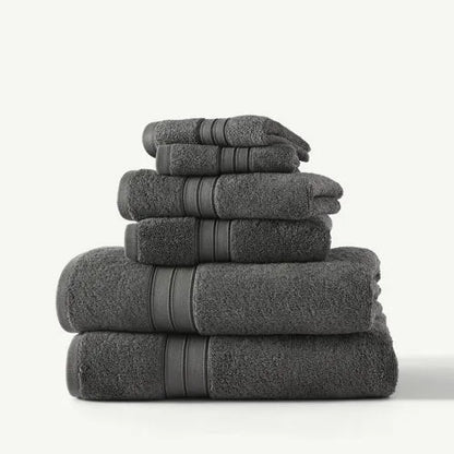 Blue Loom Liam Odor Resistant Cotton 6 Piece Bath Towel Set